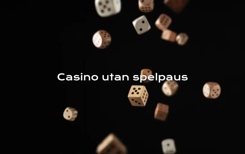 Falling dices with the casino name in the middle